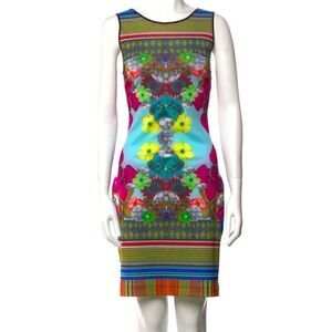 Clover Canyon‎ Kaleidoscope Orchid Diamond Print Low Back Mini Dress Size Small